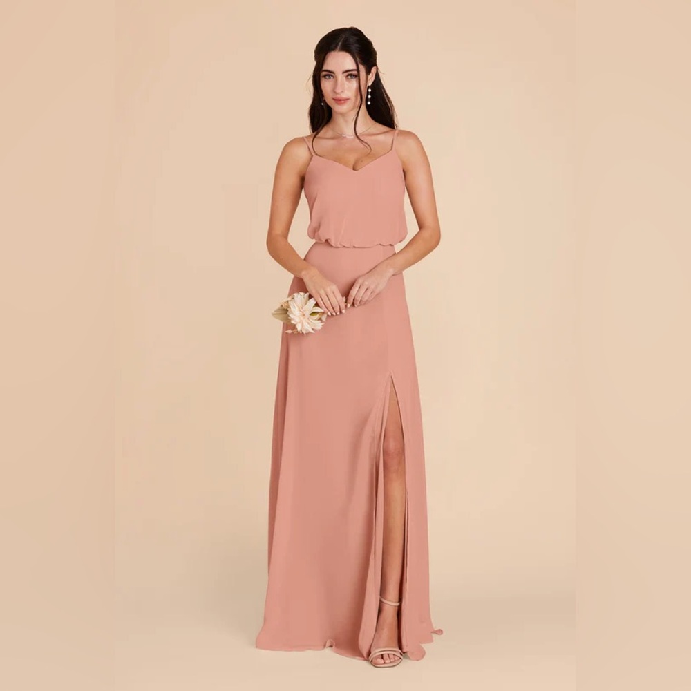 Birdy Grey GWENNIE DRESS CHIFFON DUSTY ROSE Small NEW NWT BRIDESMAID w/Slit